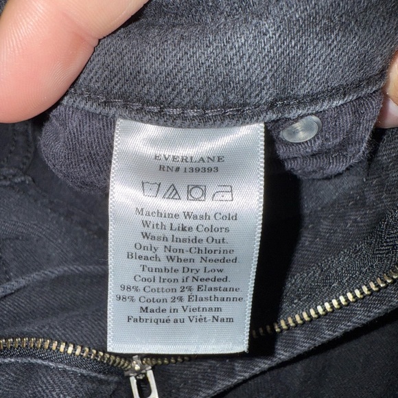 Everlane High-Waisted Straight Leg Jeans – Black, Size 32 Regular - Picture 7 of 8